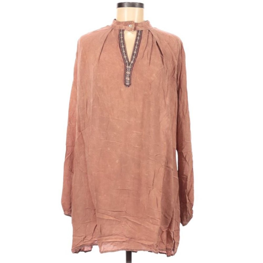 Blu Pepper Casual Dress‎ Shirt Tunic M Medium